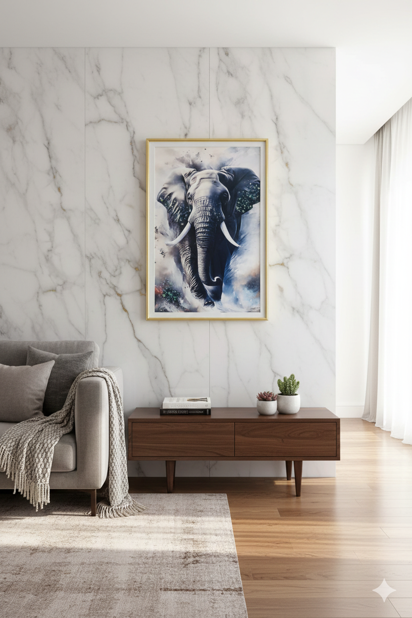 Cuadro Elefante con Cristales de Diseño Moderno 40x60cm-2