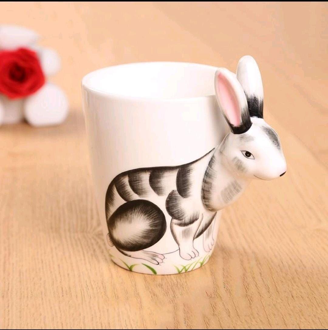 Taza de porcelana con Diseño de Conejo en 3D-2