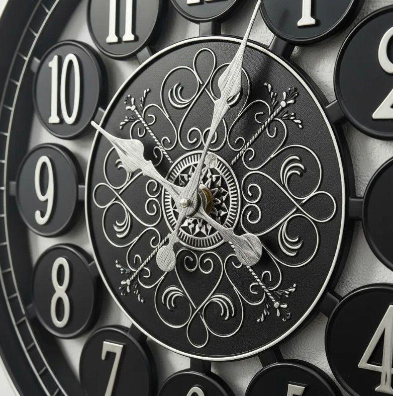 Reloj Decorativo De Pared Color Negro 50cm-4