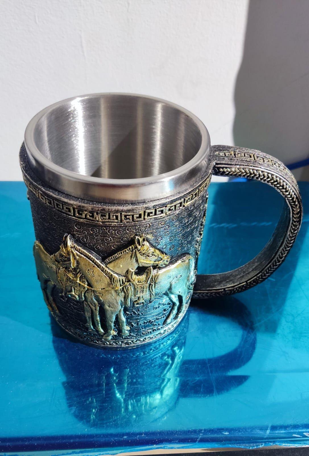 Tazon - Taza Termica De Acero con Diseño de Caballos -3