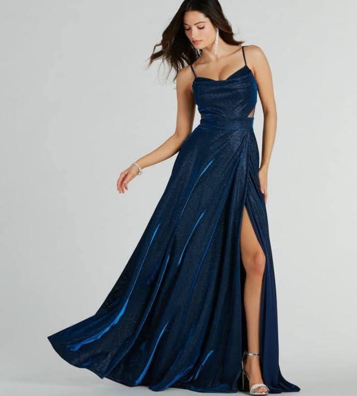 Vestido Maxi Elasticado Brillo - Valeria-0
