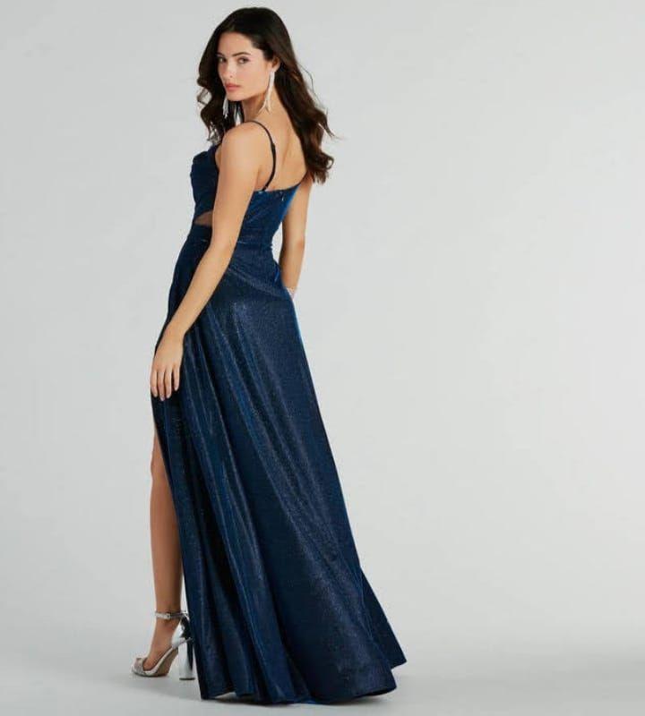 Vestido Maxi Elasticado Brillo - Valeria-1