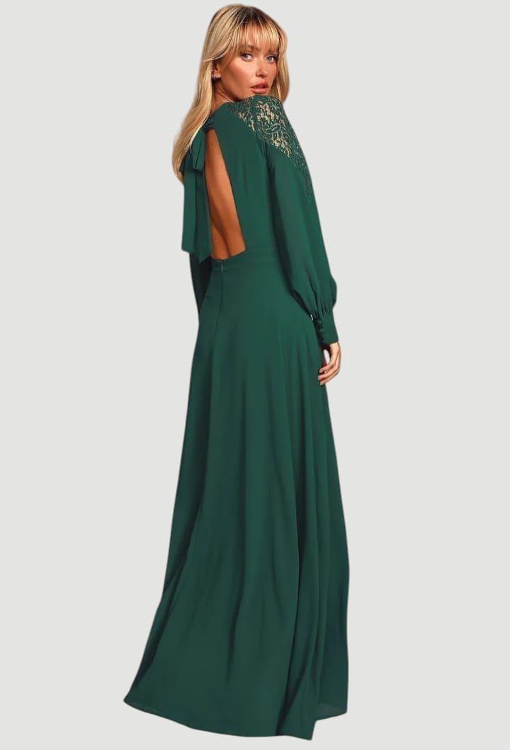Vestido Maxi Verde Petróleo - Ignacia-1