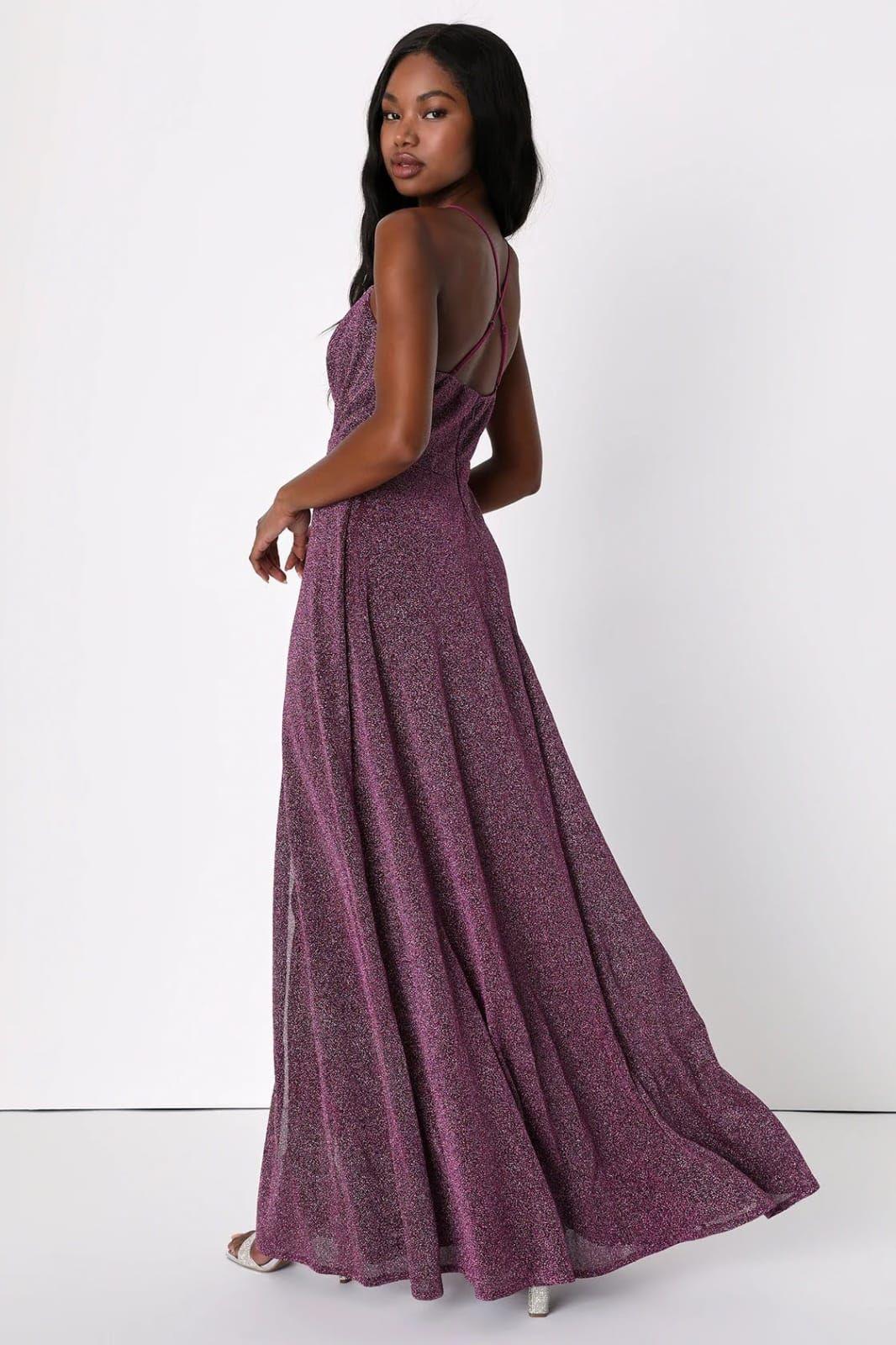 Vestido Maxi Largo Brillo Elasticado - Fernanda-3