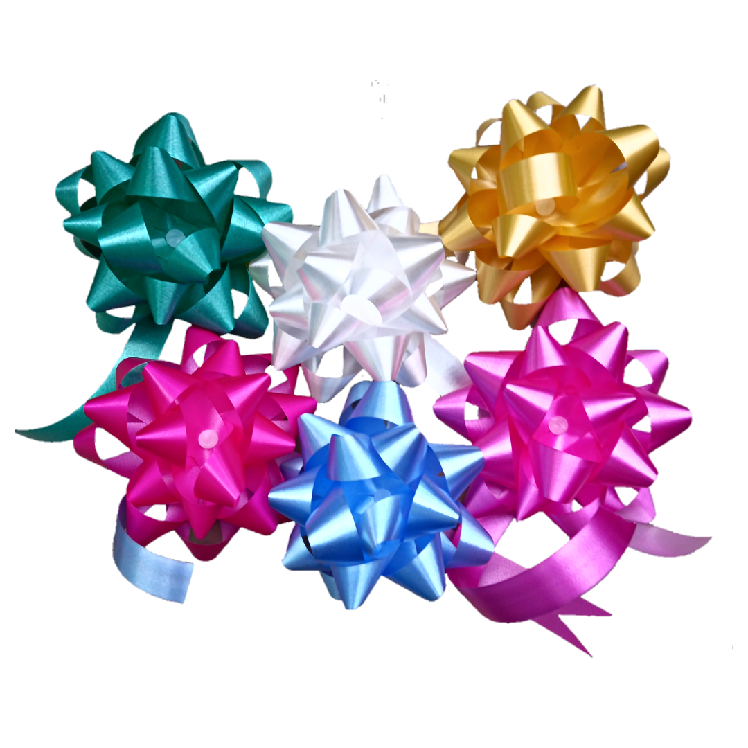 Set 20 Cintas Lazos Rositas Moños Para Regalo 8cm-0