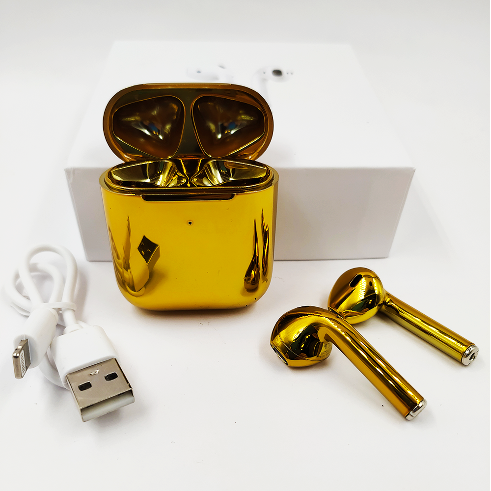 AUDIFONOS IN-EAR BLUETOOTH CARGA INALAMBRICA DORADO-1