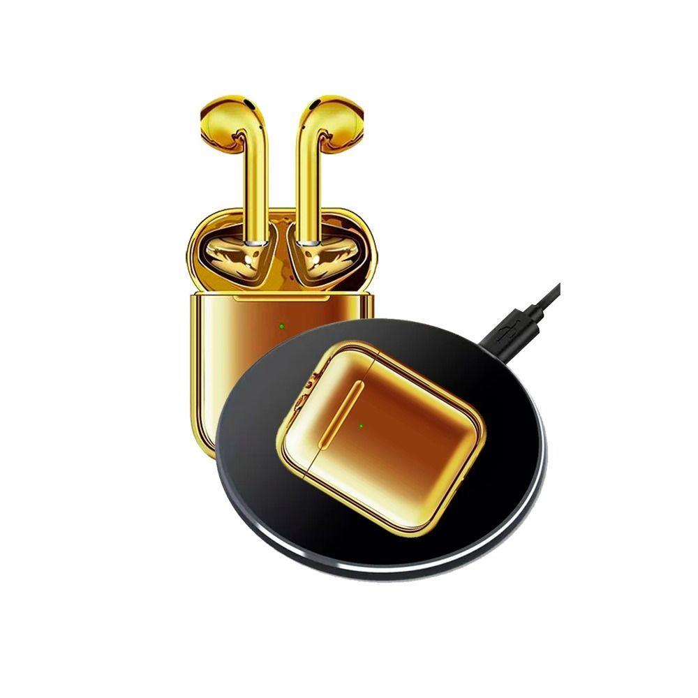 AUDIFONOS IN-EAR BLUETOOTH CARGA INALAMBRICA DORADO-0
