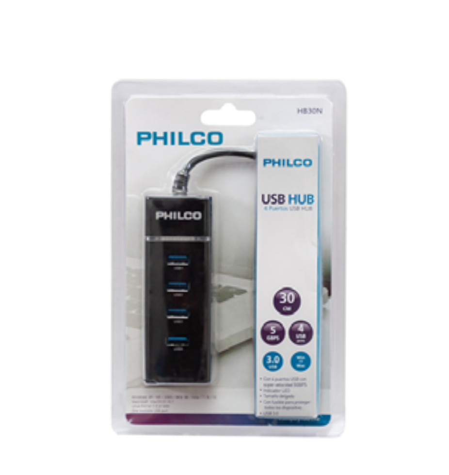 HUB USB 2.0 4 PUERTOS NEGRO 29USB-HB24N-1