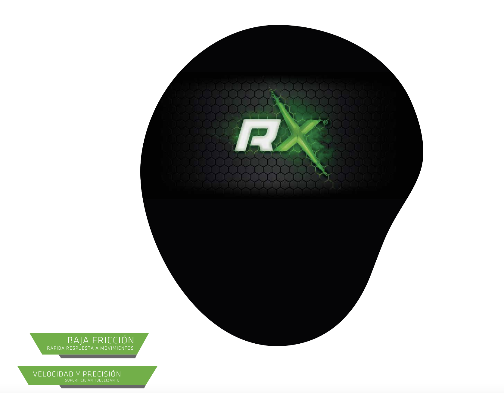 MOUSE PAD GAMER GEL CON APOYA MUÑECA REPTILEX RX0055-0