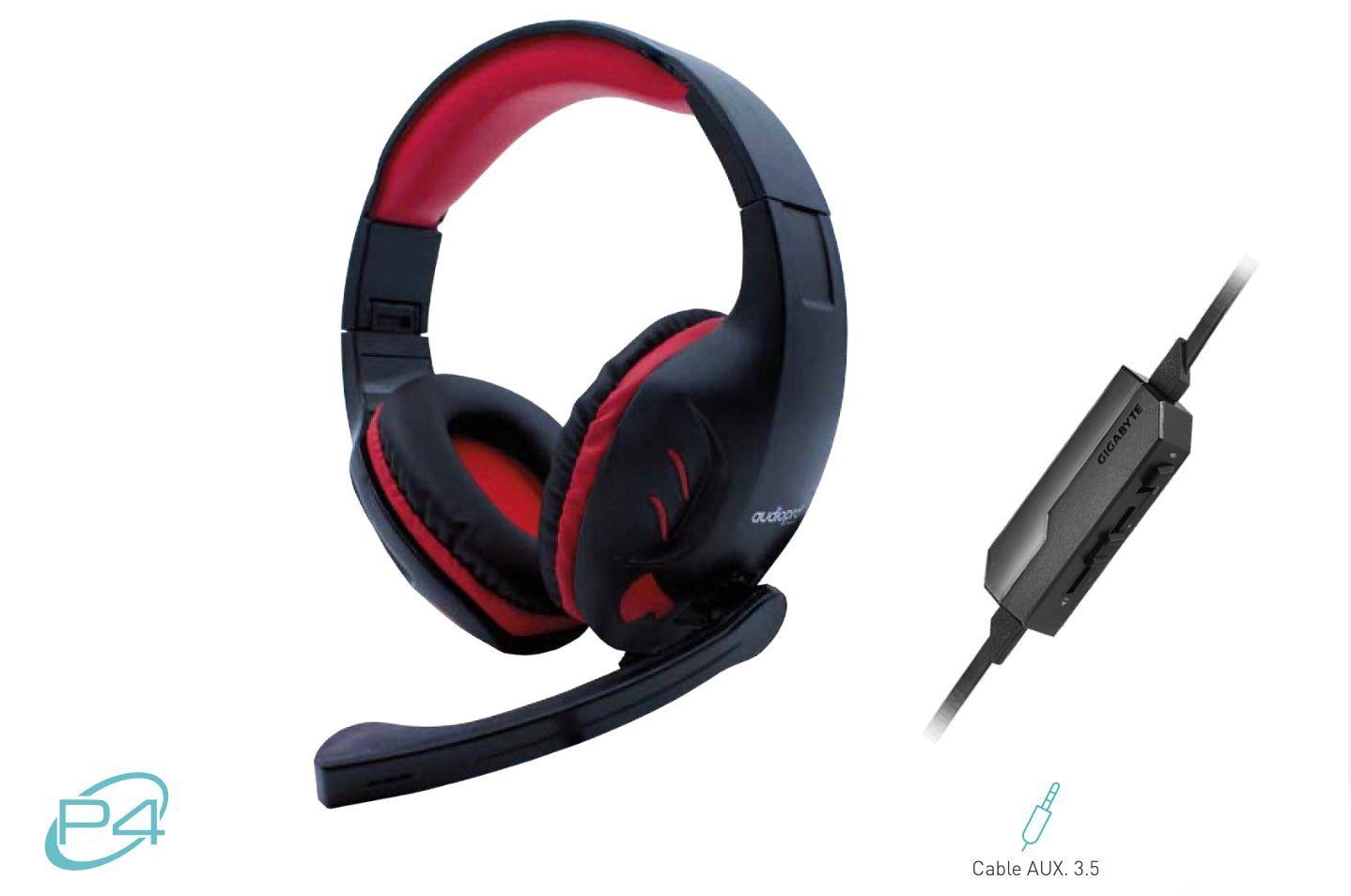 AUDIFONOS GAMER AUDIOPRO STUDIO PS4 AP02006R ROJO-0