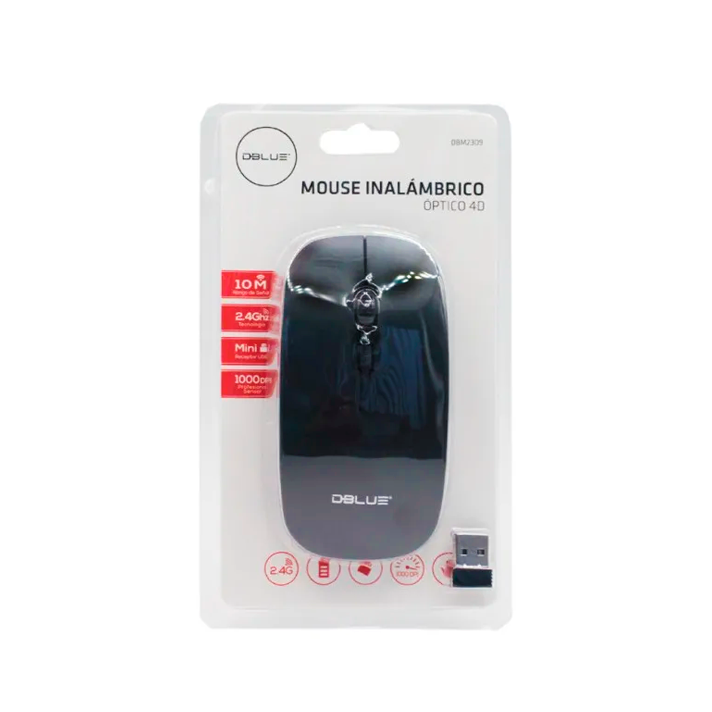 MOUSE INALAMBRICO DBLUE DBM2309 NEGRO-0