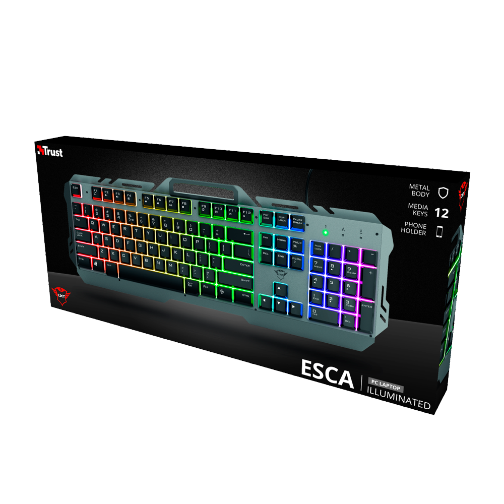TECLADO GAMER TRUST ESCA GXT 853-2