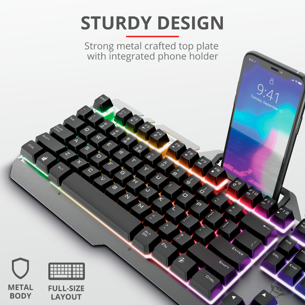 TECLADO GAMER TRUST ESCA GXT 853-3