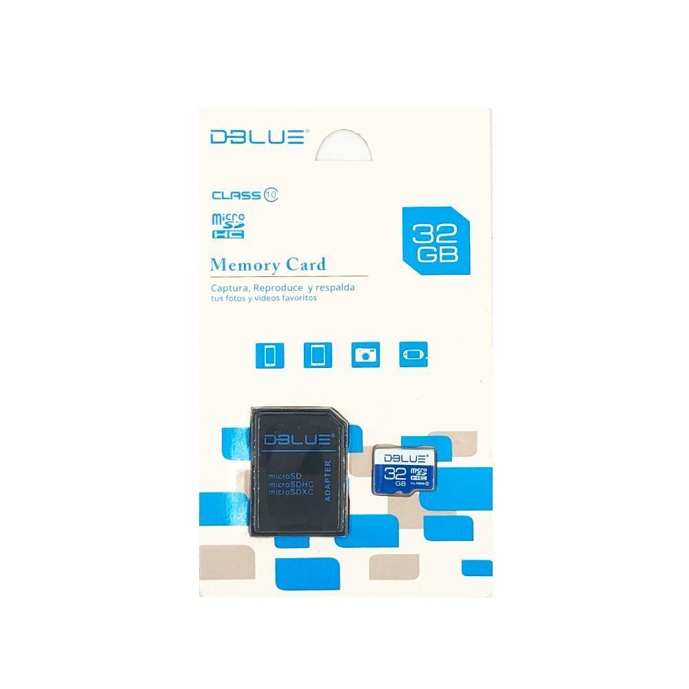 TARJETA DBLUE MICRO SD 32 GB CLASE 10 DB80001-0