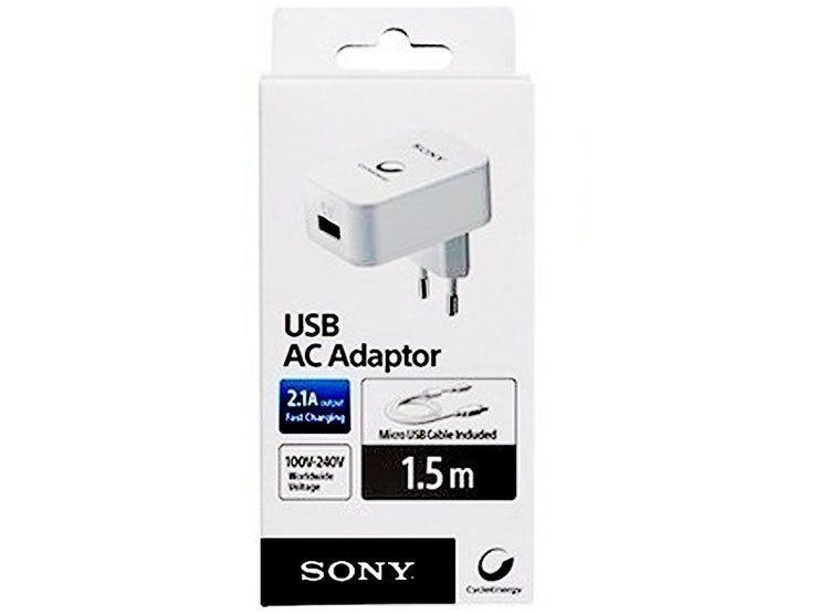 CARGADOR 2 EN 1 MICRO USB AC SONY 2.1 AMP CP-AD2-2