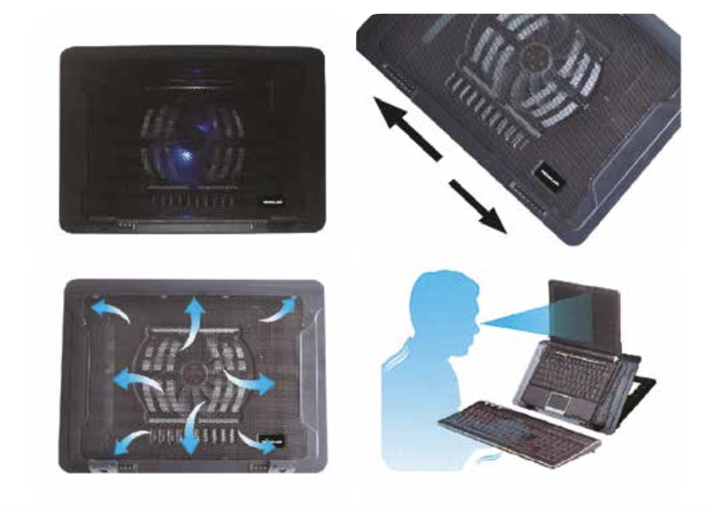COOLING PAD GAMING REPTILE ENFRIADOR 5 VENTILADORES RX0052-0