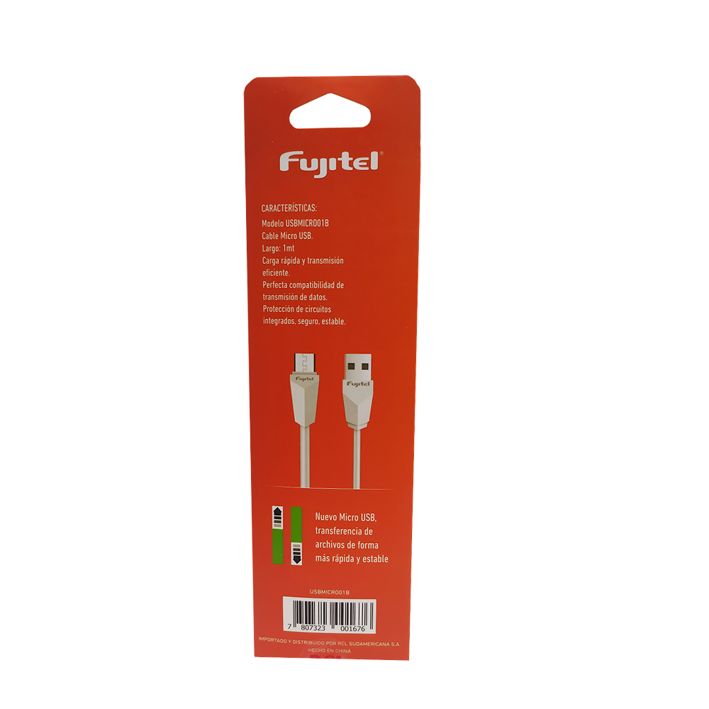 CABLE MICRO USB FUJITEL BLANCO-1