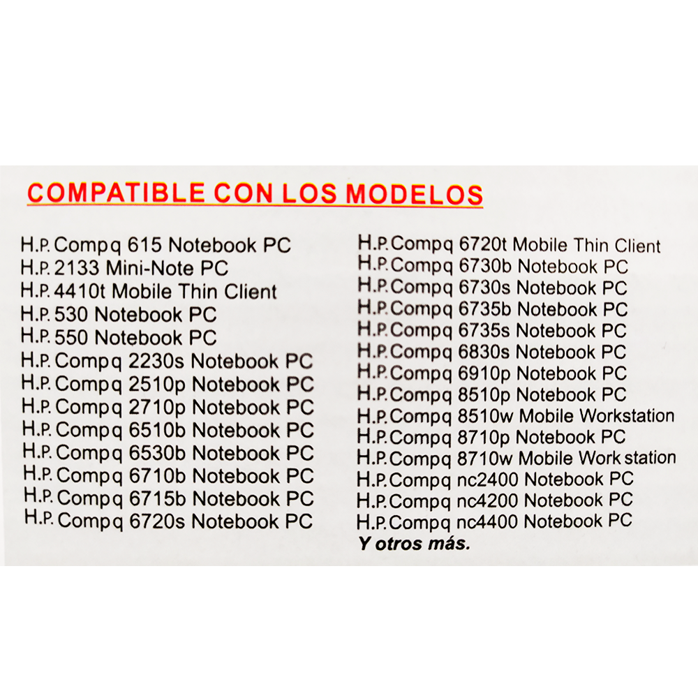 CARGADOR NOTEBOOK DBLUE COMPATIBEL HP-2