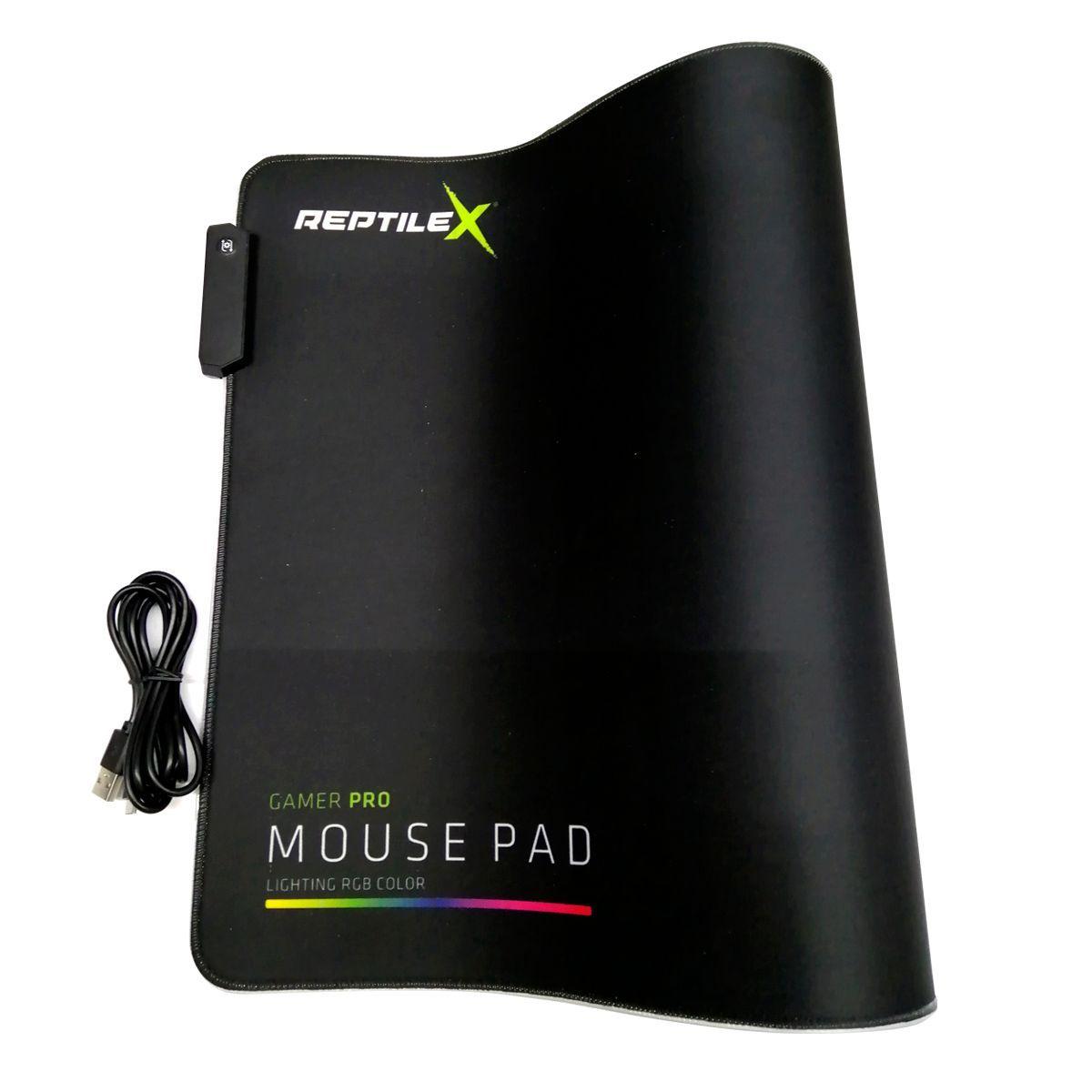 MOUSE PAD GAMER RGB REPTILEX RX0022-1