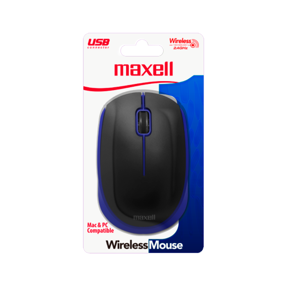 MOUSE INALAMBRICO MAXELL MOWL-100 AZUL-2