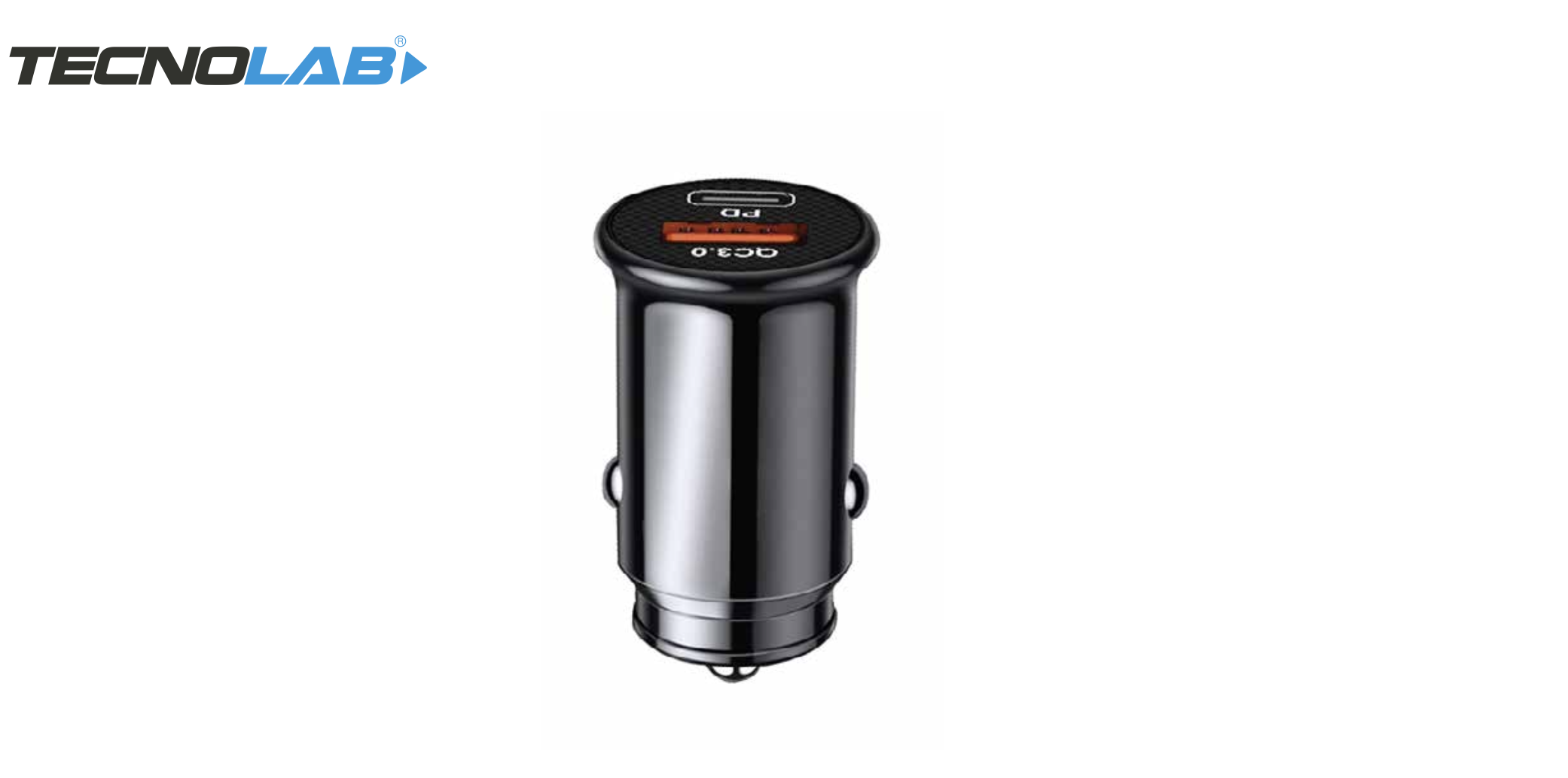 CARGADOR AUTO TECNOLAB 1 PUERTO USB + 1 PD QC 3.0 TL226-0