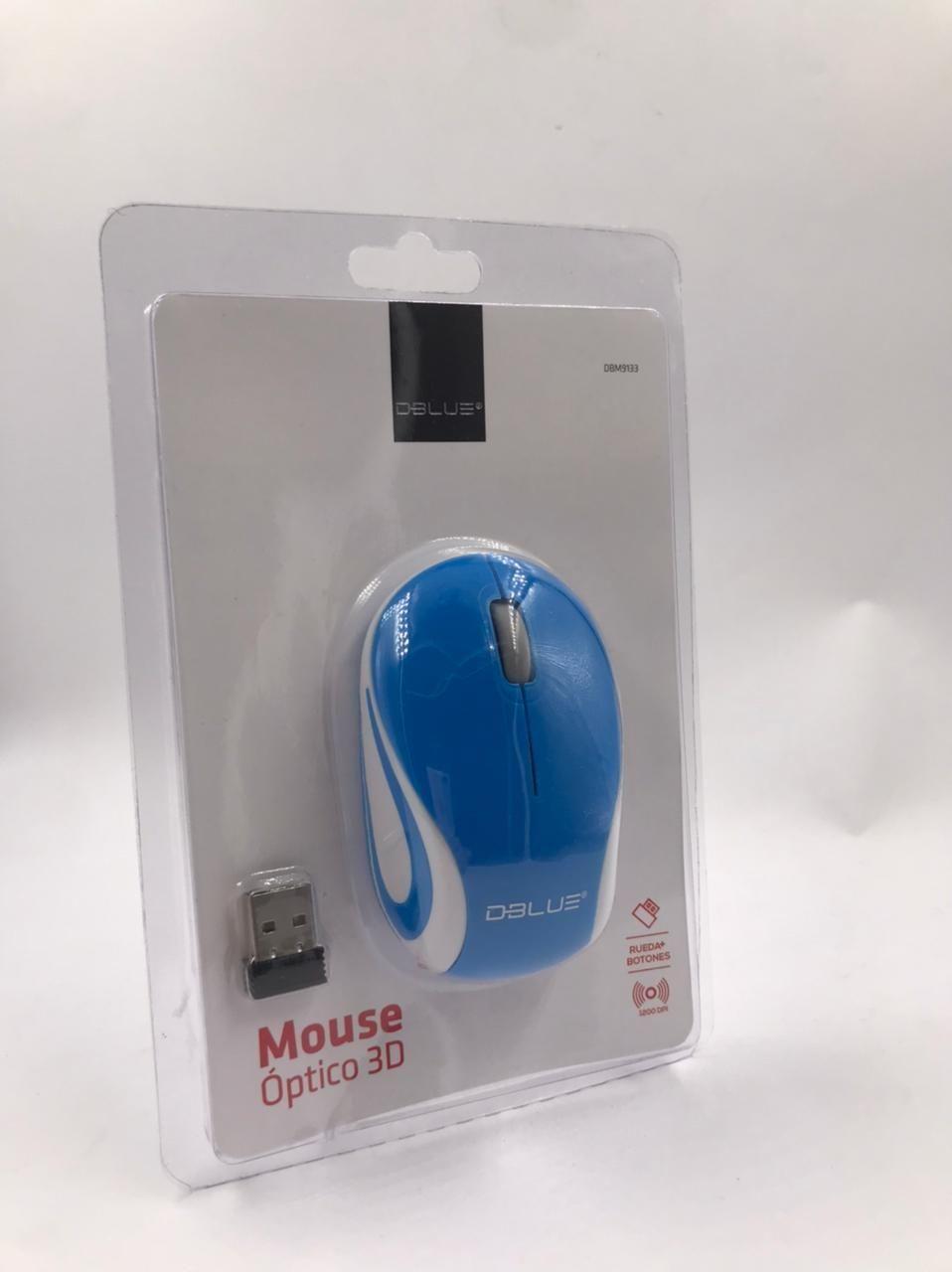 MOUSE INALAMBRICO OPTICO 3D DBLUE DBM9133BL-0