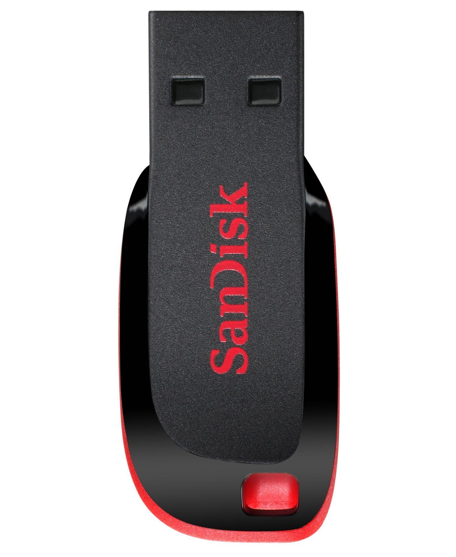 PENDRIVE SANDISK CRUZER BLADE 128 GB Z50 NEGRO - ROJO-0