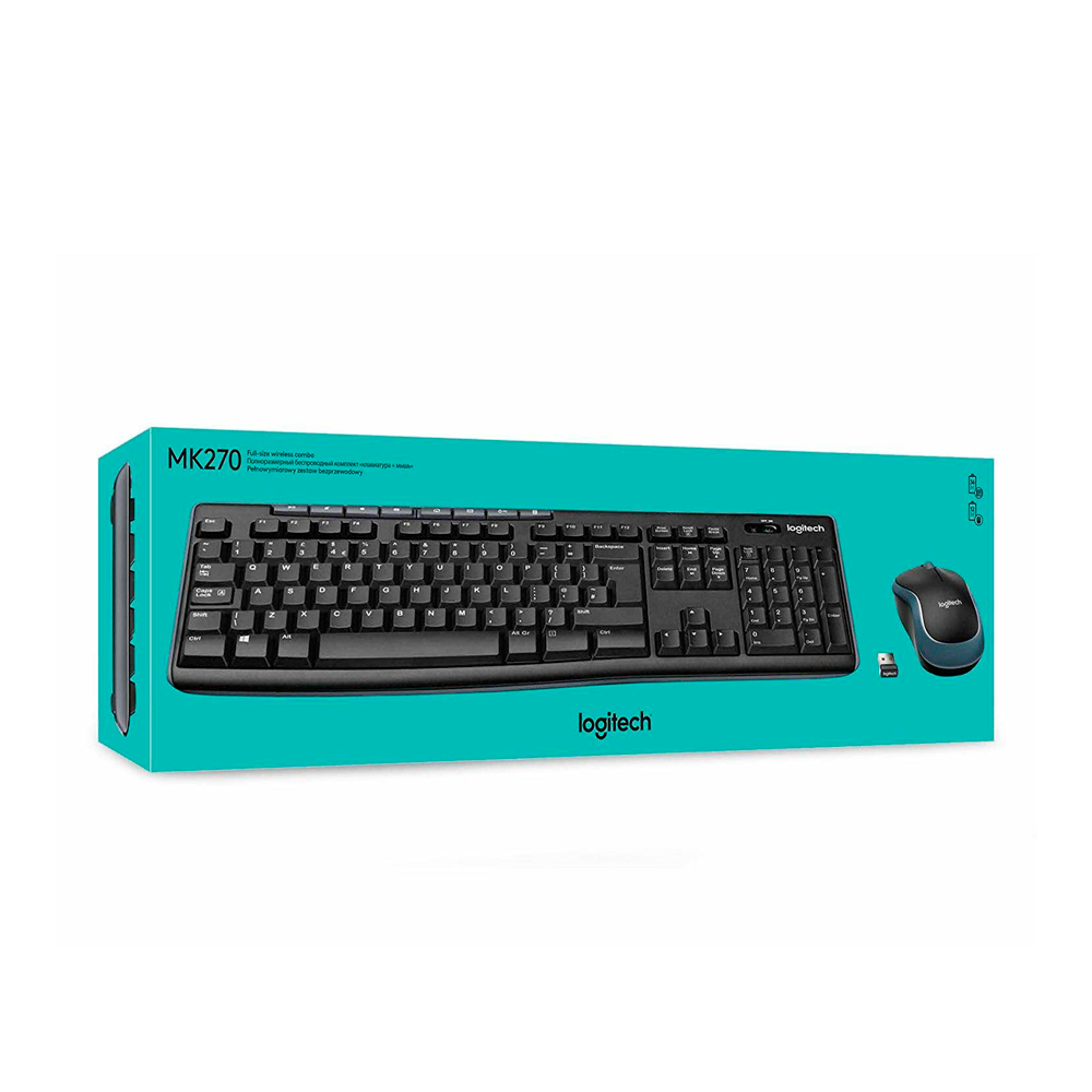 KIT TECLADO + MOUSE INALAMBRICO LOGITECH MK270-2