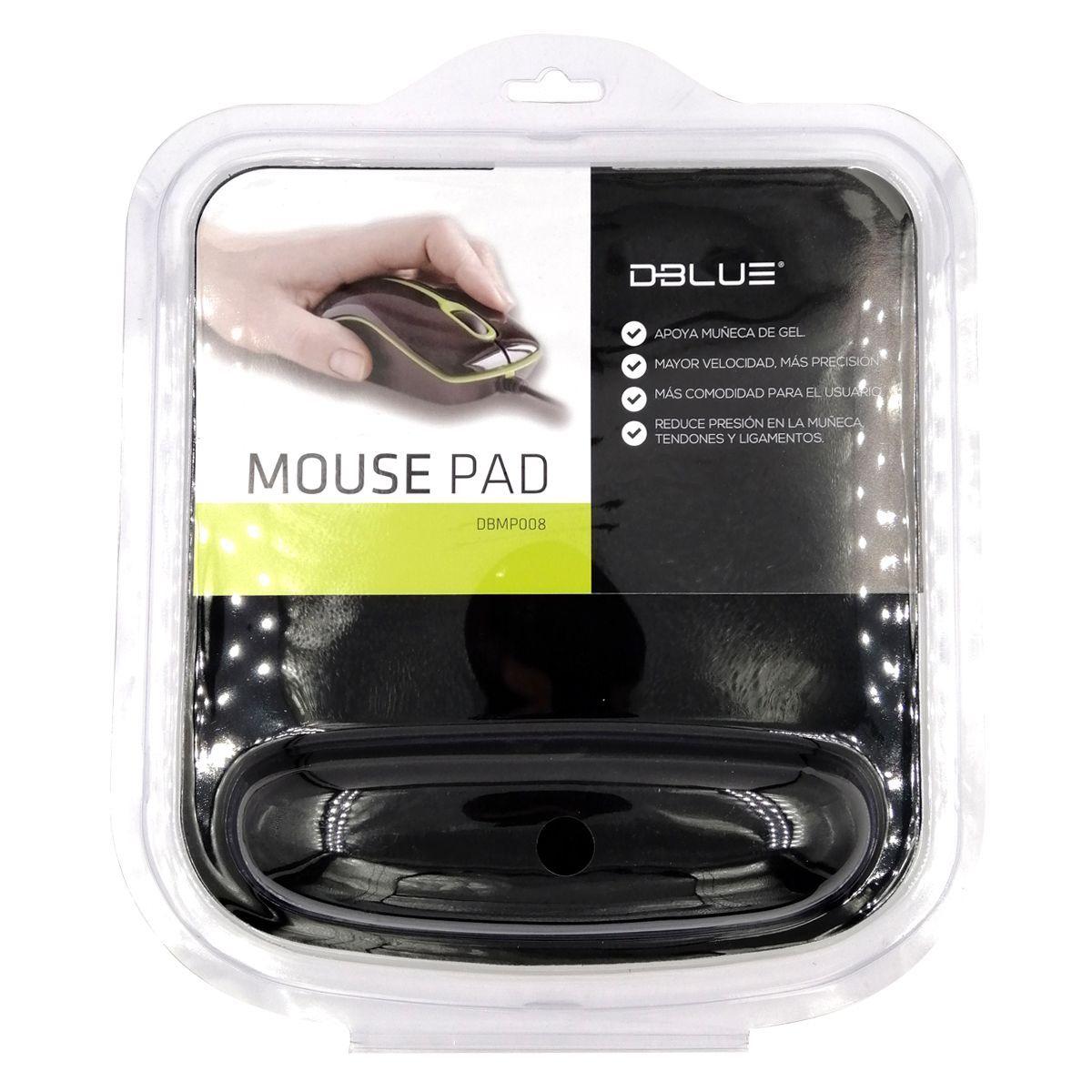 MOUSE PAD DBLUE CON APOYA MUÑECA CUADRADO DBMP008-2