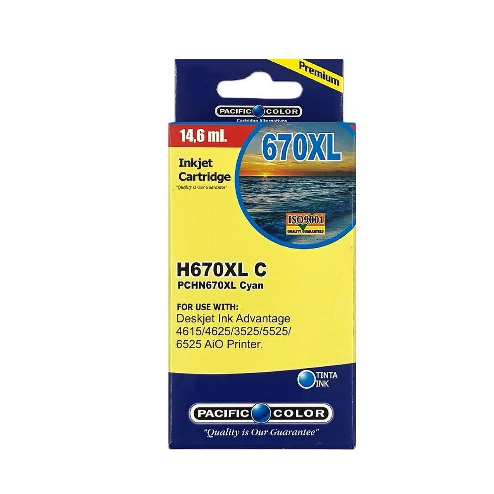TINTA PACIFIC COLOR H670XL AZUL 14.6 ML-0