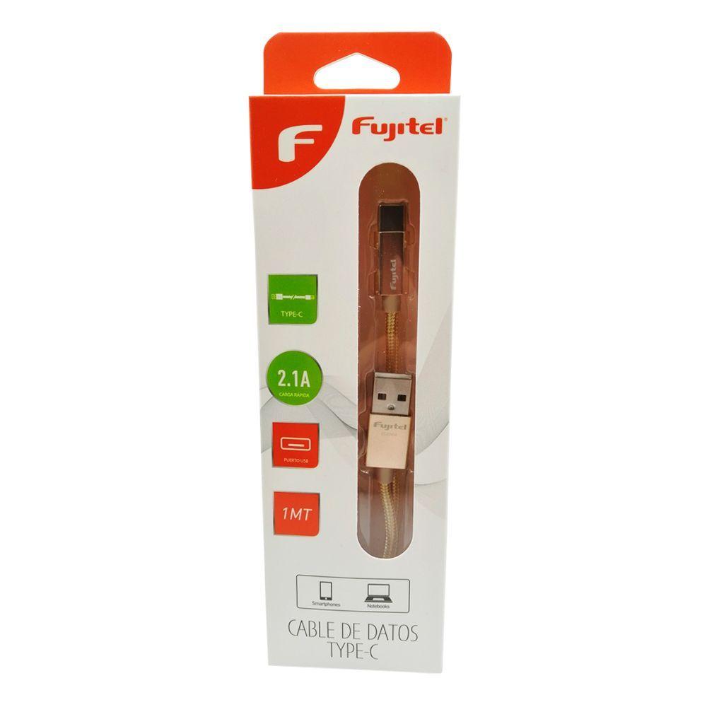 CABLE FUJITEL TIPO C 2.1A USBTYPEC03G GOLD-2