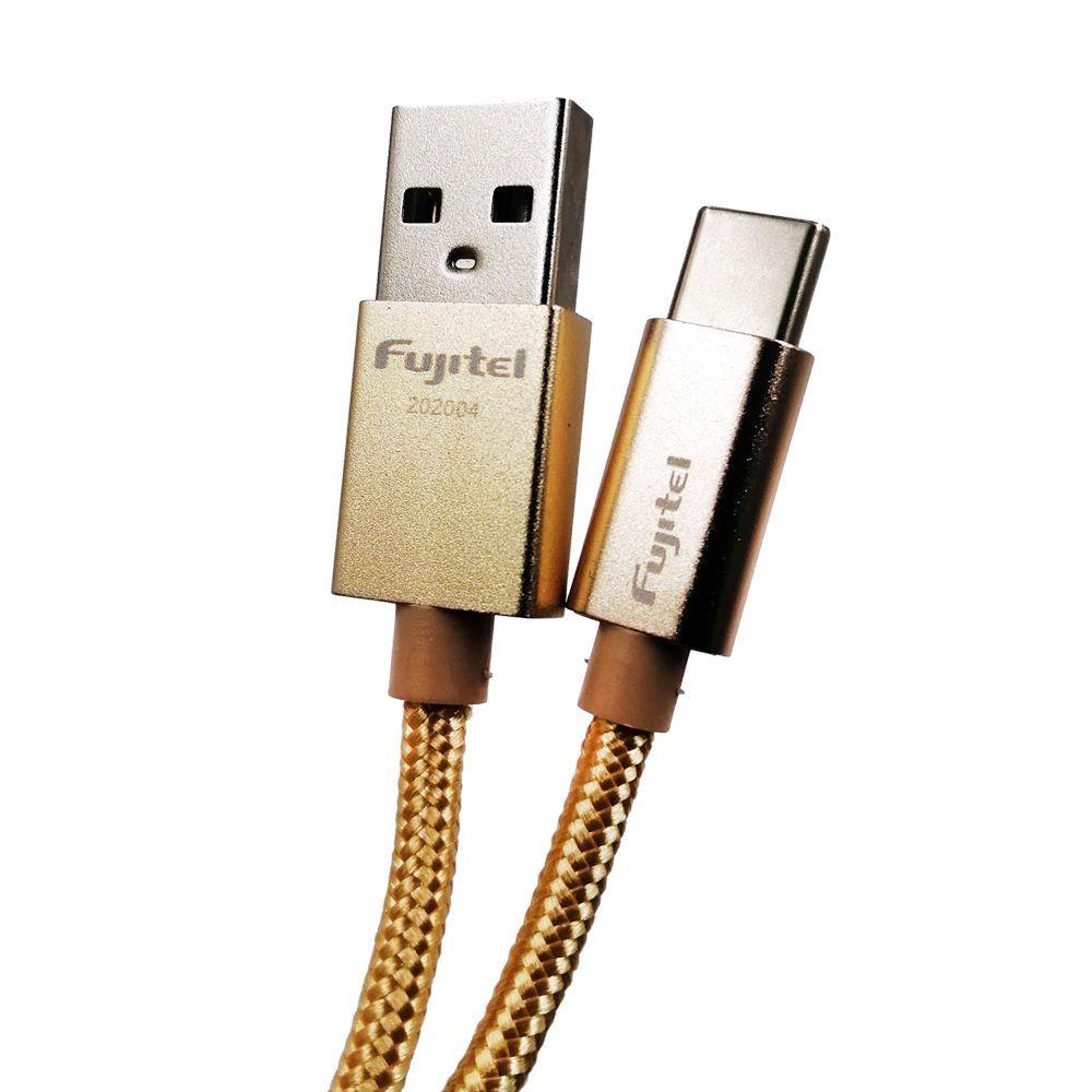 CABLE FUJITEL TIPO C 2.1A USBTYPEC03G GOLD-0