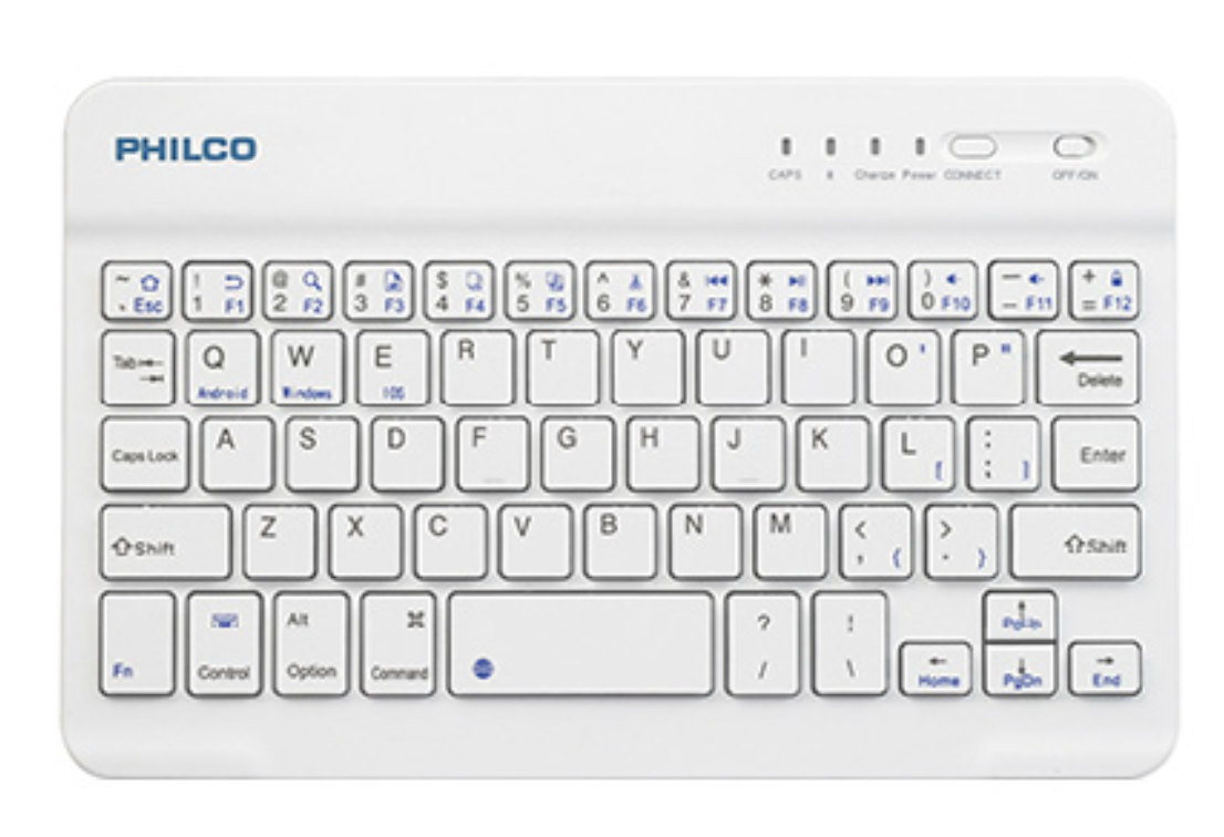 TECLADO BLUETOOTH PHILCO B-1001 BLANCO-0