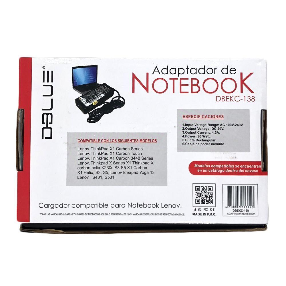 CARGADOR NOTEBOOK COMPATIBLE LENOVO X1 EDGE DBEKC-138 -1
