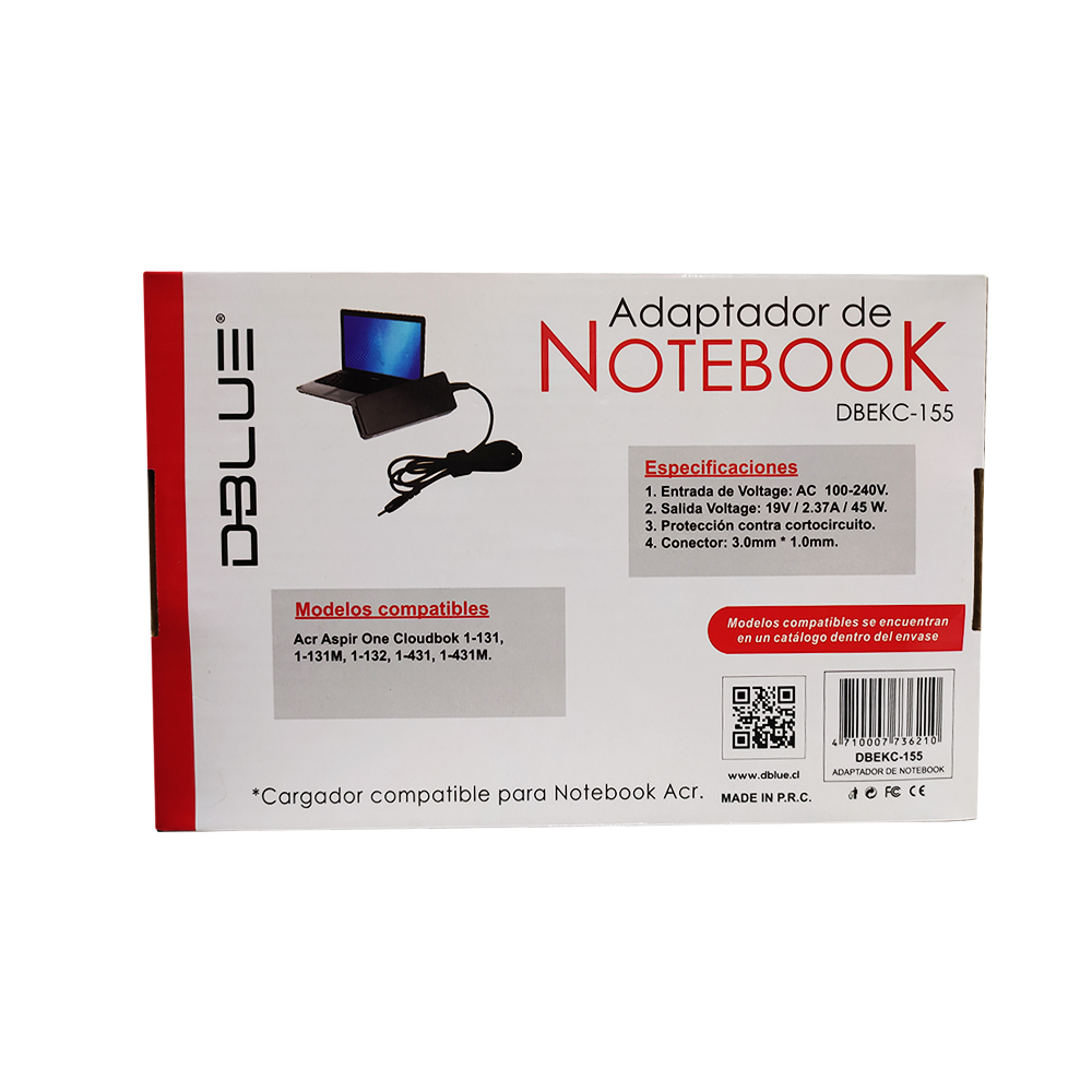 CARGADOR NOTEBOOK DBLUE COMPATIBLE ACER-2