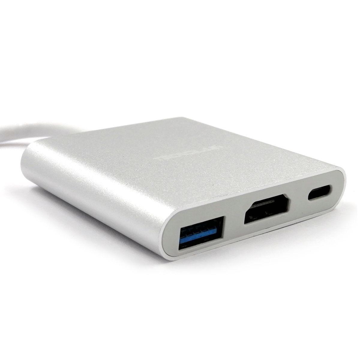 HUB TIPO C A HDMI 4K USB 3.0 - CARGADOR PD TECNOLAB TL065-0