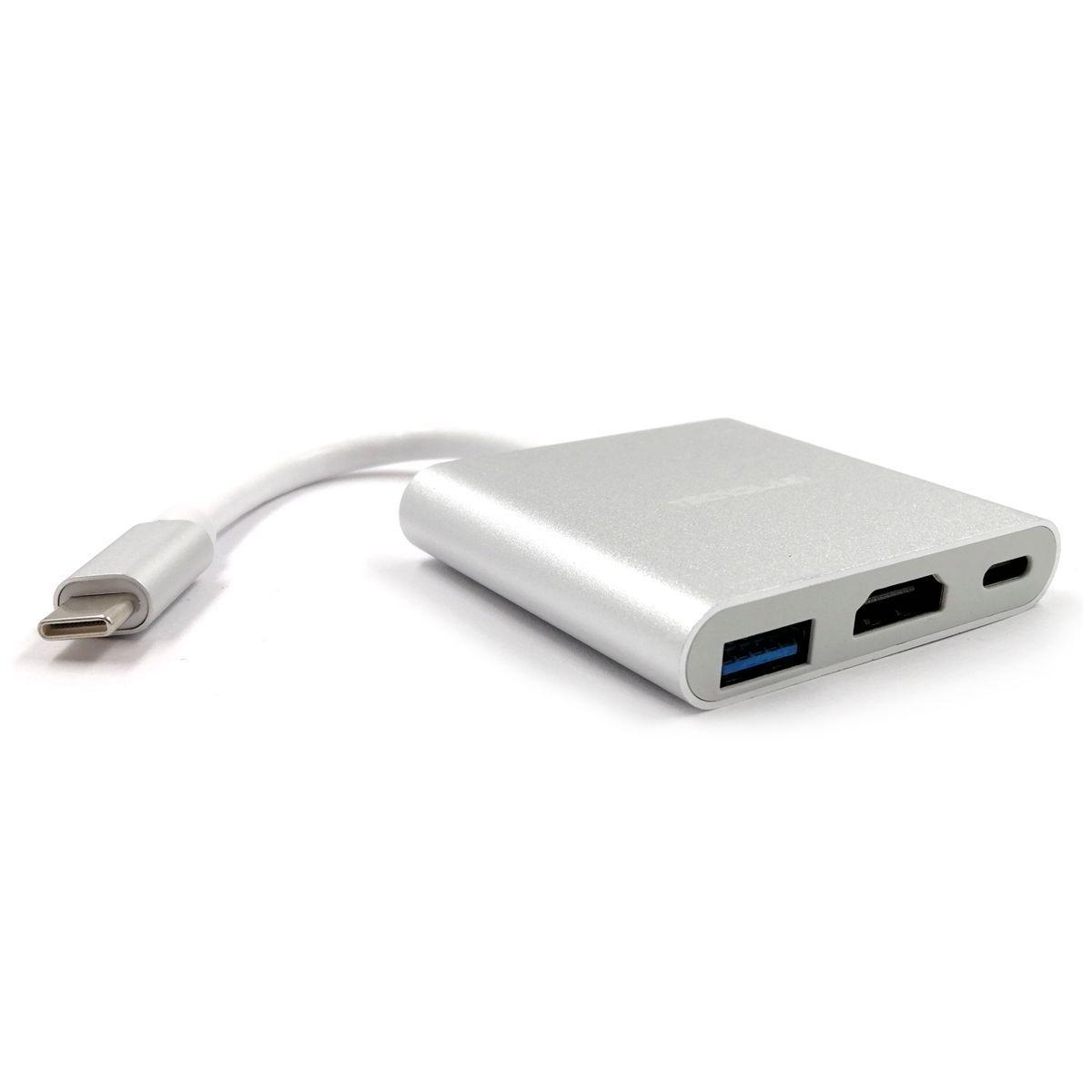 HUB TIPO C A HDMI 4K USB 3.0 - CARGADOR PD TECNOLAB TL065-1