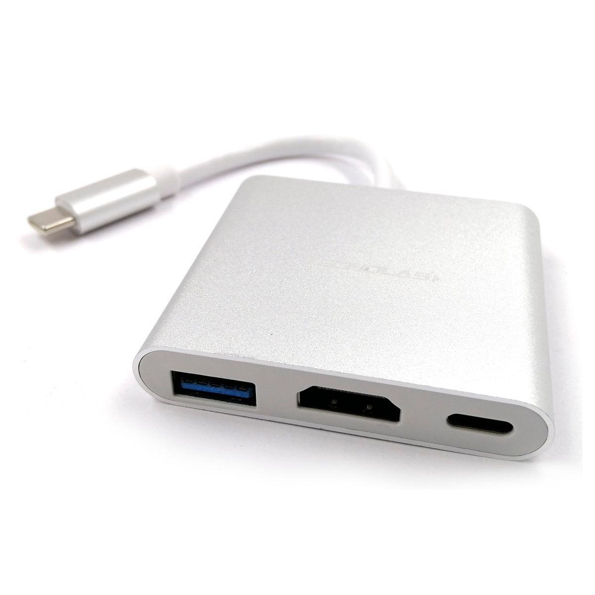 HUB TIPO C A HDMI 4K USB 3.0 - CARGADOR PD TECNOLAB TL065-2