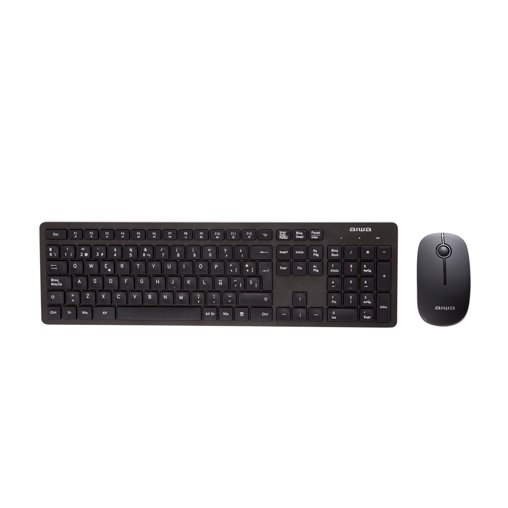 TECLADO INALAMBRICO AIWA HOME OFFICE + MOUSE AWC FC220B-0