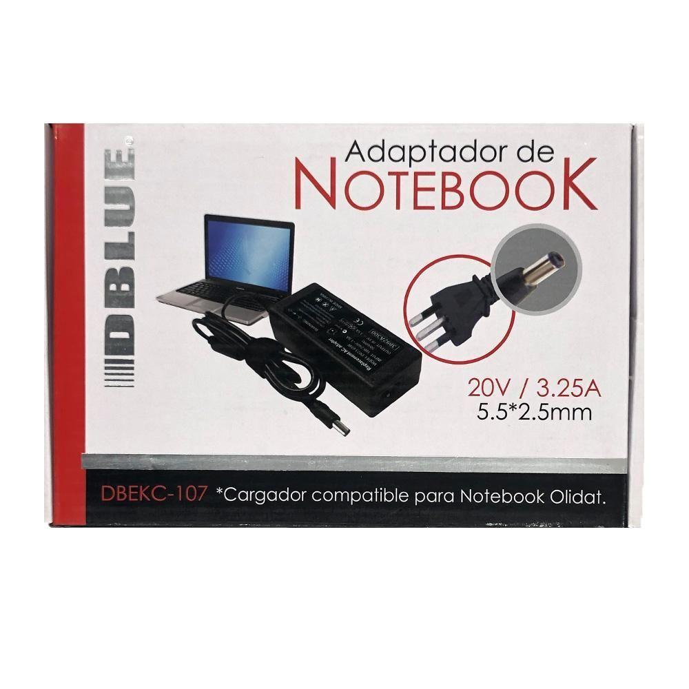 CARGADOR NOTEBOOK COMPATIBLE OLIDATA DBEKC-107-0
