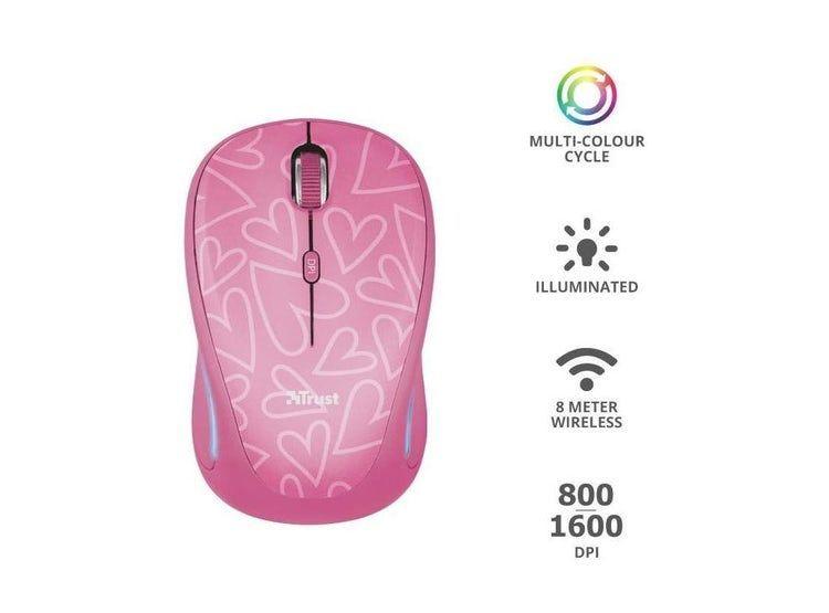 MOUSE INALAMBRICO TRUST YVI ROSADO IETM: 22336-1