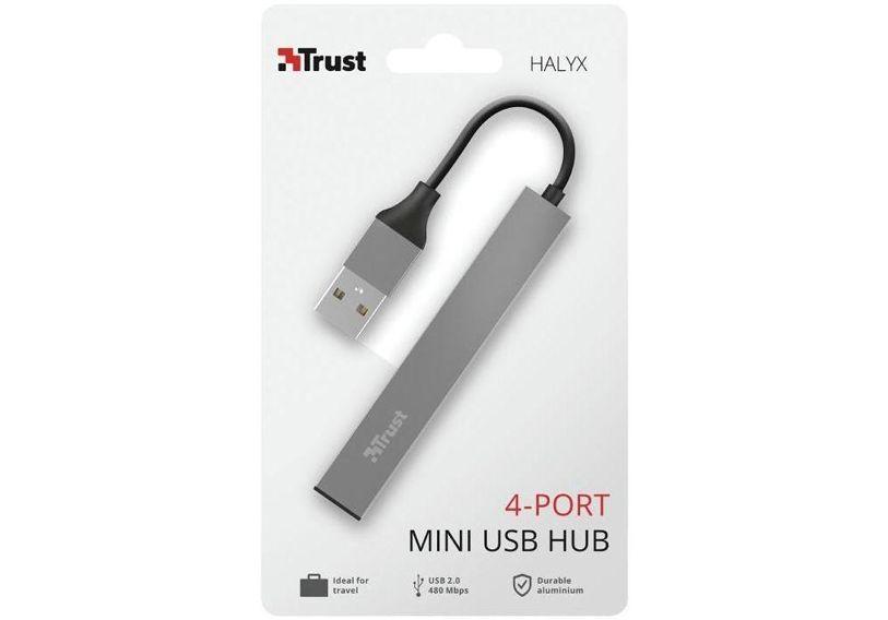 MINI USB HUB TRUST HALYX 4 PUERTOS MOD.23786-1