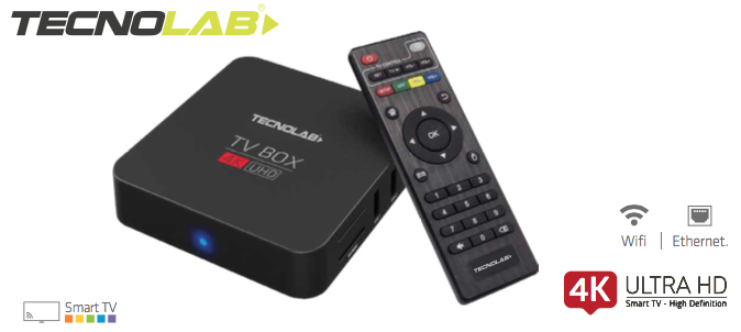 SMART TV BOX ANDROID 9 TECNOLAB 1GB RAM 08 GB TL073-0
