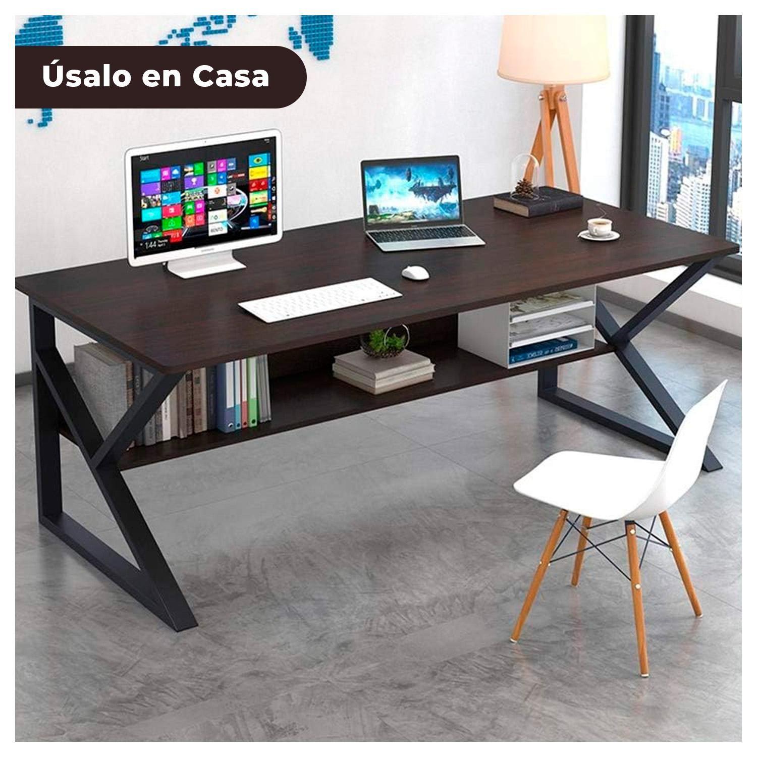 Mesa Escritorio de Metal Moderna Compacta y Resistente-3