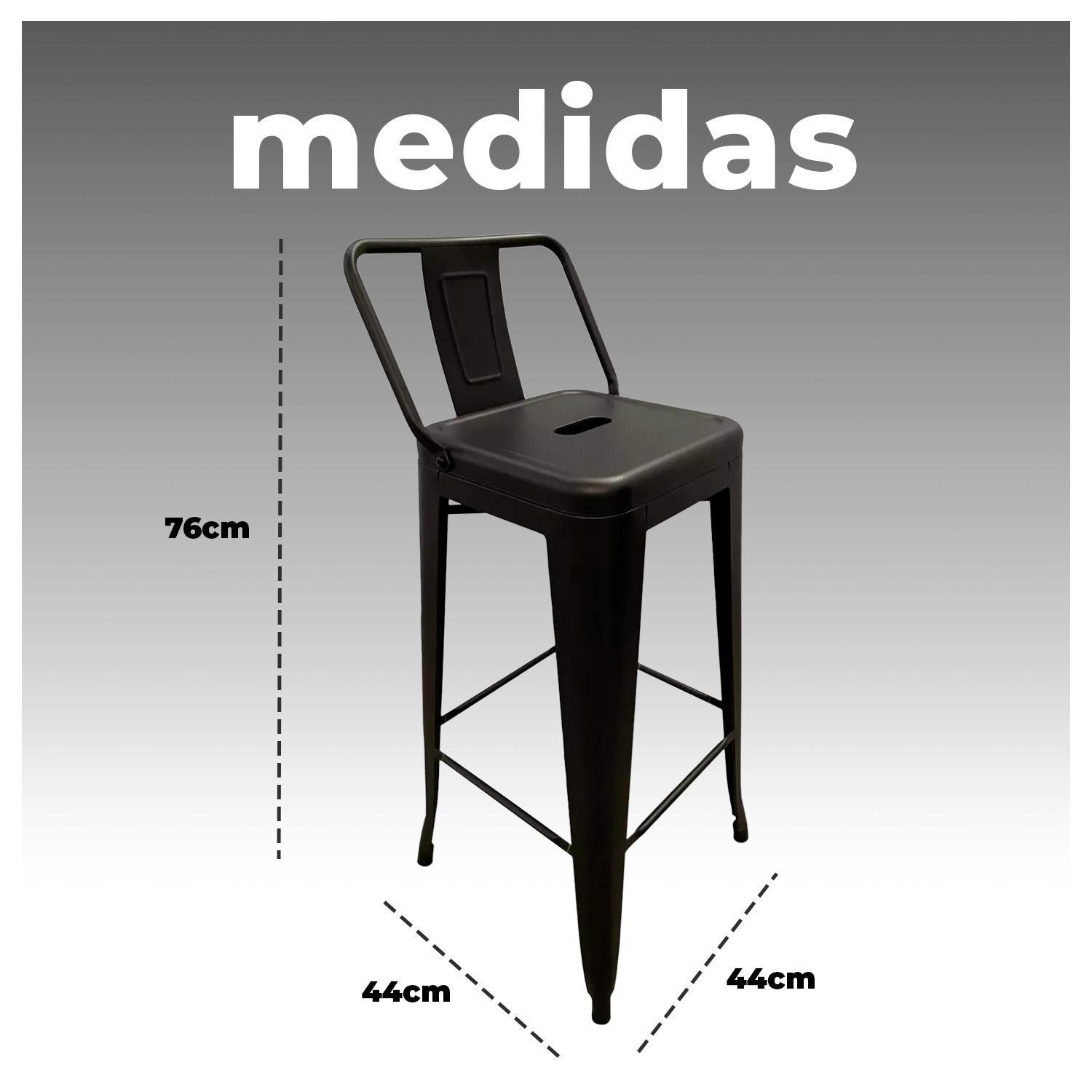 Silla Alta de Metal para Barra Diseño Vintage y Resistente-5