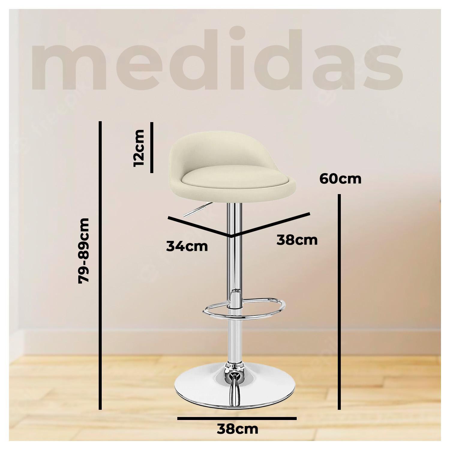 Pack 2 Silla Piso Bar Taburete-4