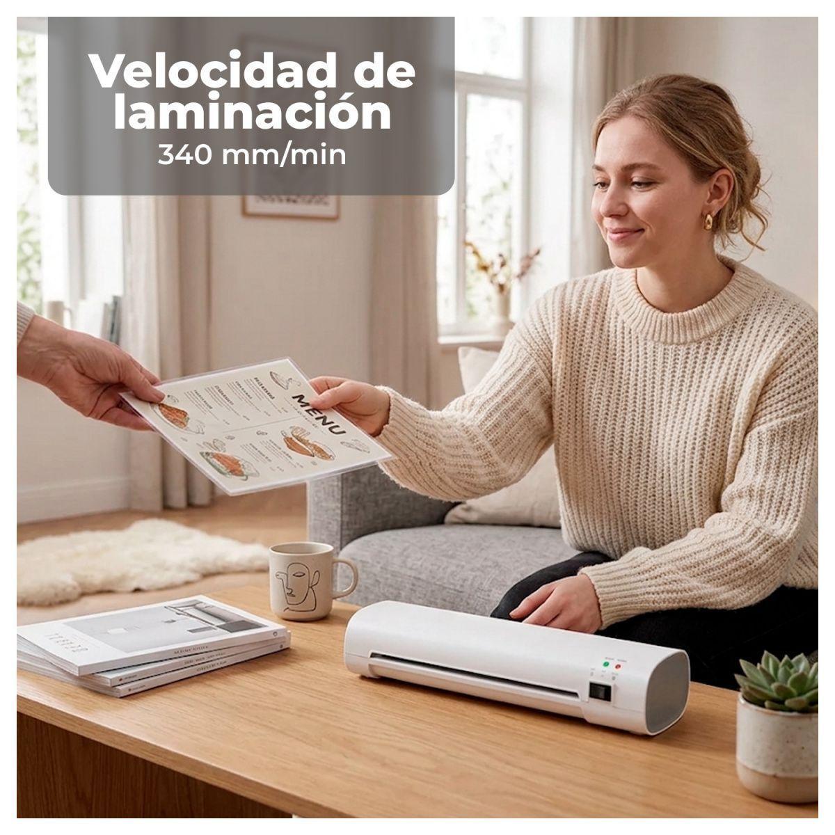 Laminadora Frio Caliente 260W con Kit de Corte 300 laminas-2