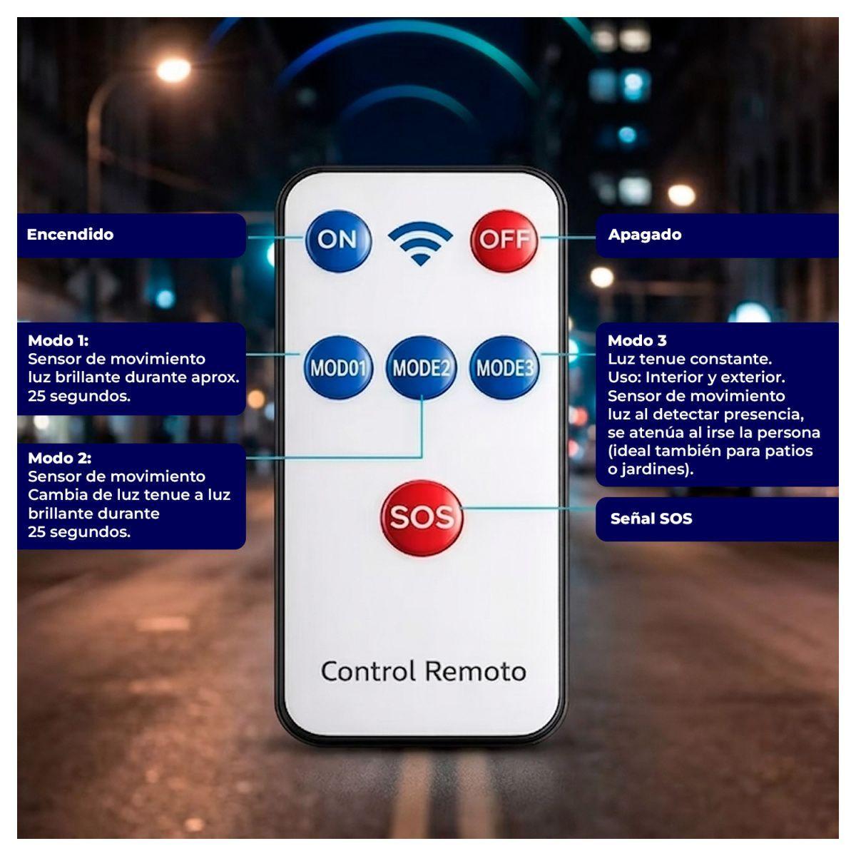 Foco LED Exterior Reflector 504 con sensor y control remoto-4