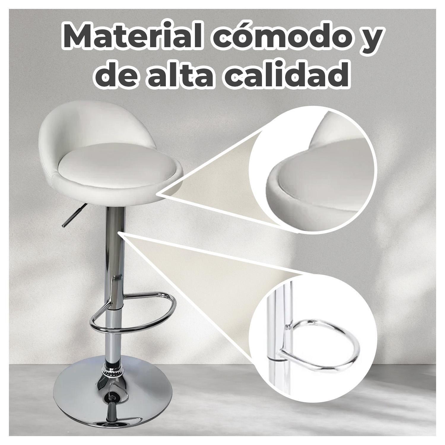 Pack 2 Silla Piso Bar Taburete blanco-2