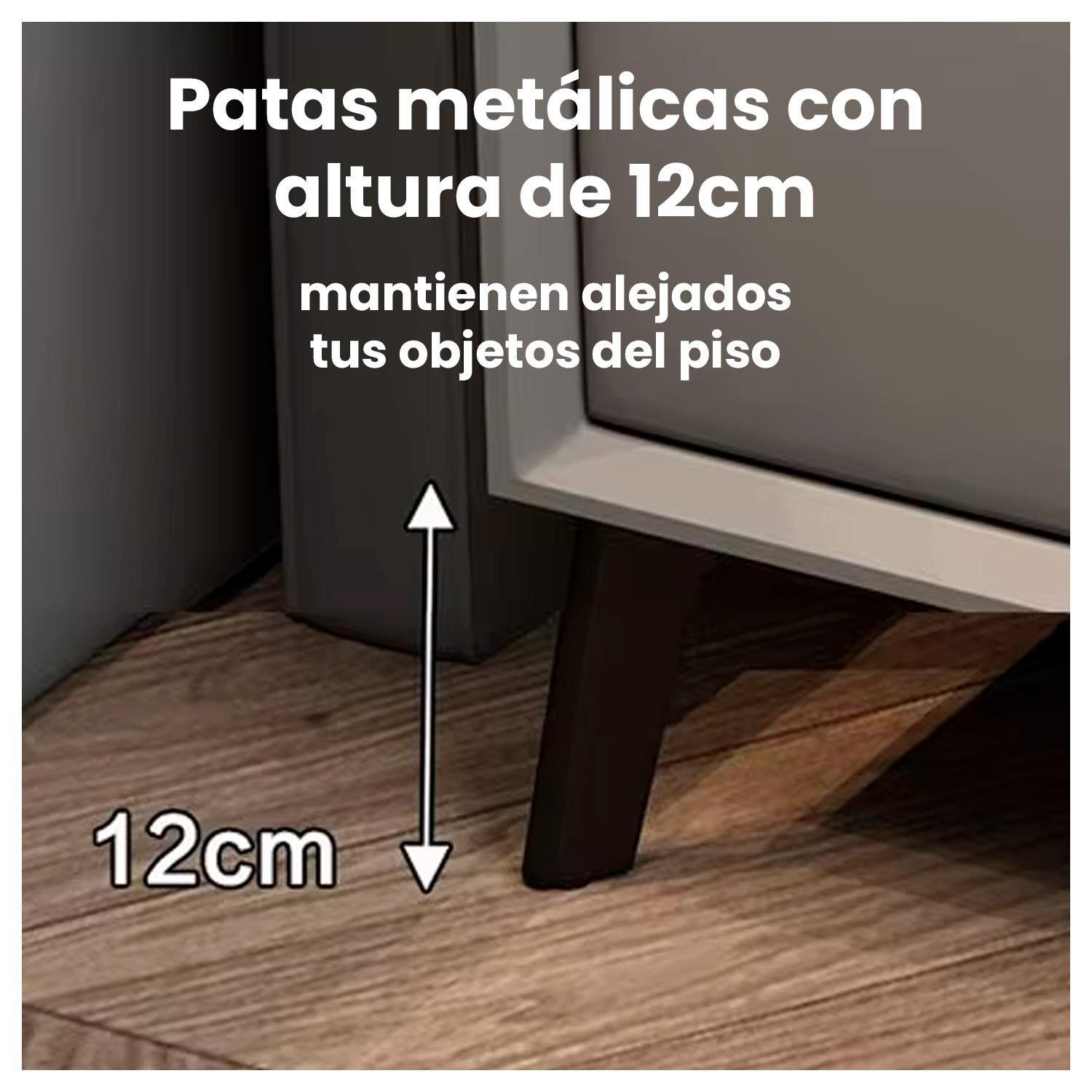 Pack 2 Mesa de Noche Inteligente Cajones Tecnología Integrada-4